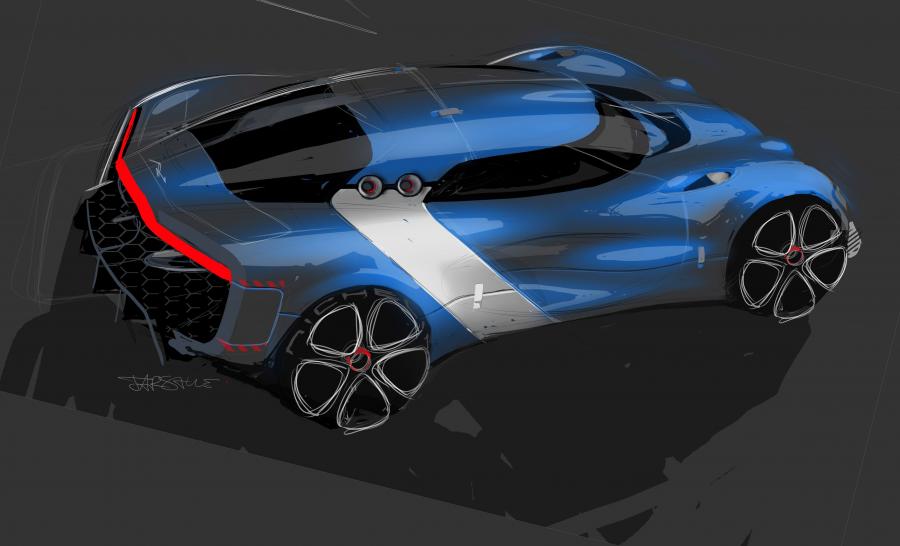Эскиз Renault Alpine A110-50 Concept 2012 года  (фото 65 из 105)